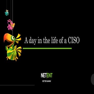 A day in the life of a CISO (and advice for people looking to come into the C...