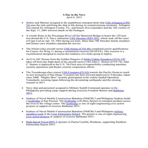 A day in the navy apr 6 2013