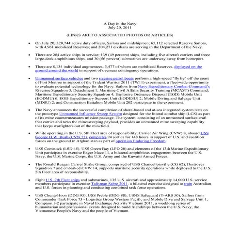 A day in the navy july 20 2011