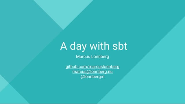 A day with sbt