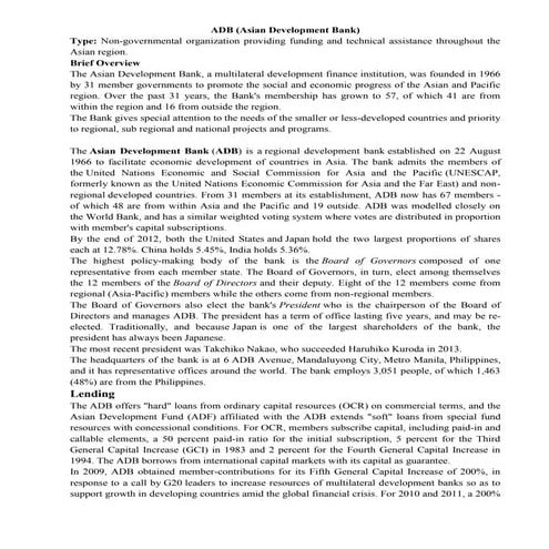 Asian development bank | PPTX