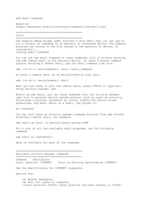 Adb commands