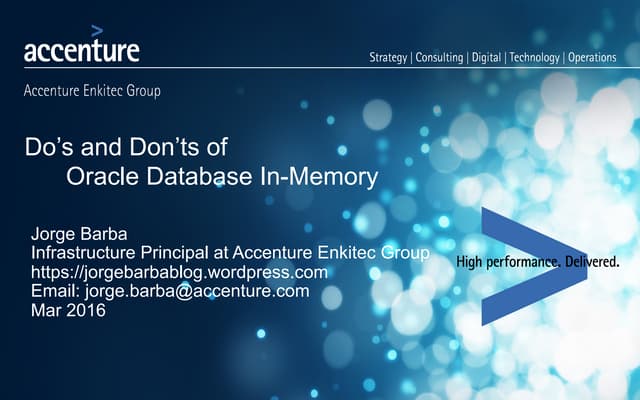 Oracle Database InMemory