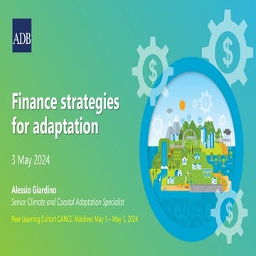 Finance strategies for adaptation. Presentation for CANCC