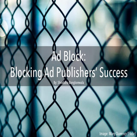 Ad Block - Blocking Ad Publishers' Success