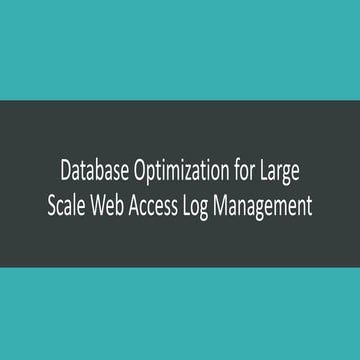 Web Access Log Management