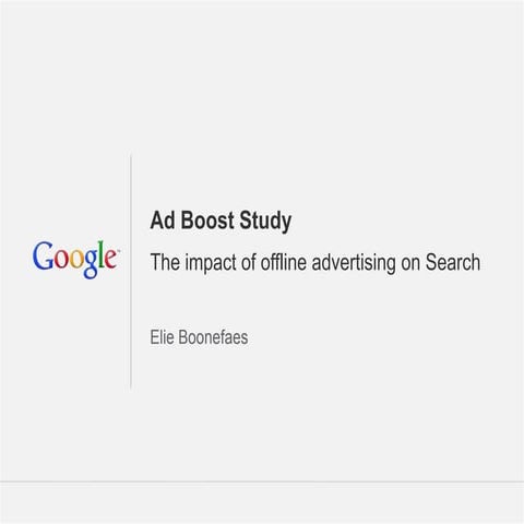 Google Belgium Research: How radio & TV impact online brand popularity?