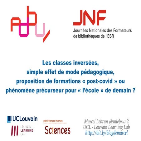 Les classes inversées,  simple effet de mode pédagogique,  proposition de for...