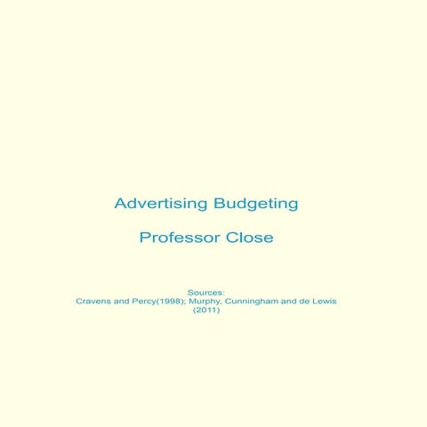 Ad budgeting
