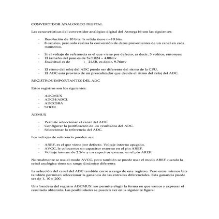 Convertidor analogico digital de los microcontroladores AVR