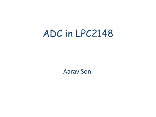 Analog to Digital converter in ARM