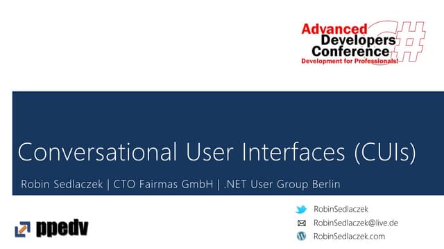 #ADC 2016 - Conversational User Interfaces