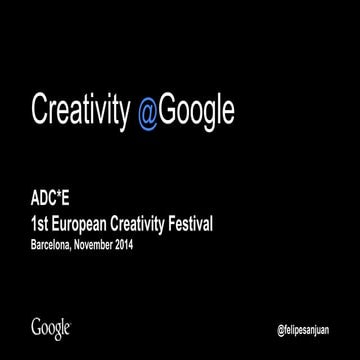 CREATIVITY AT GOOGLE