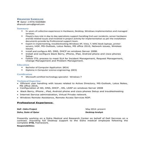 Sridhar murthy CV | DOCX