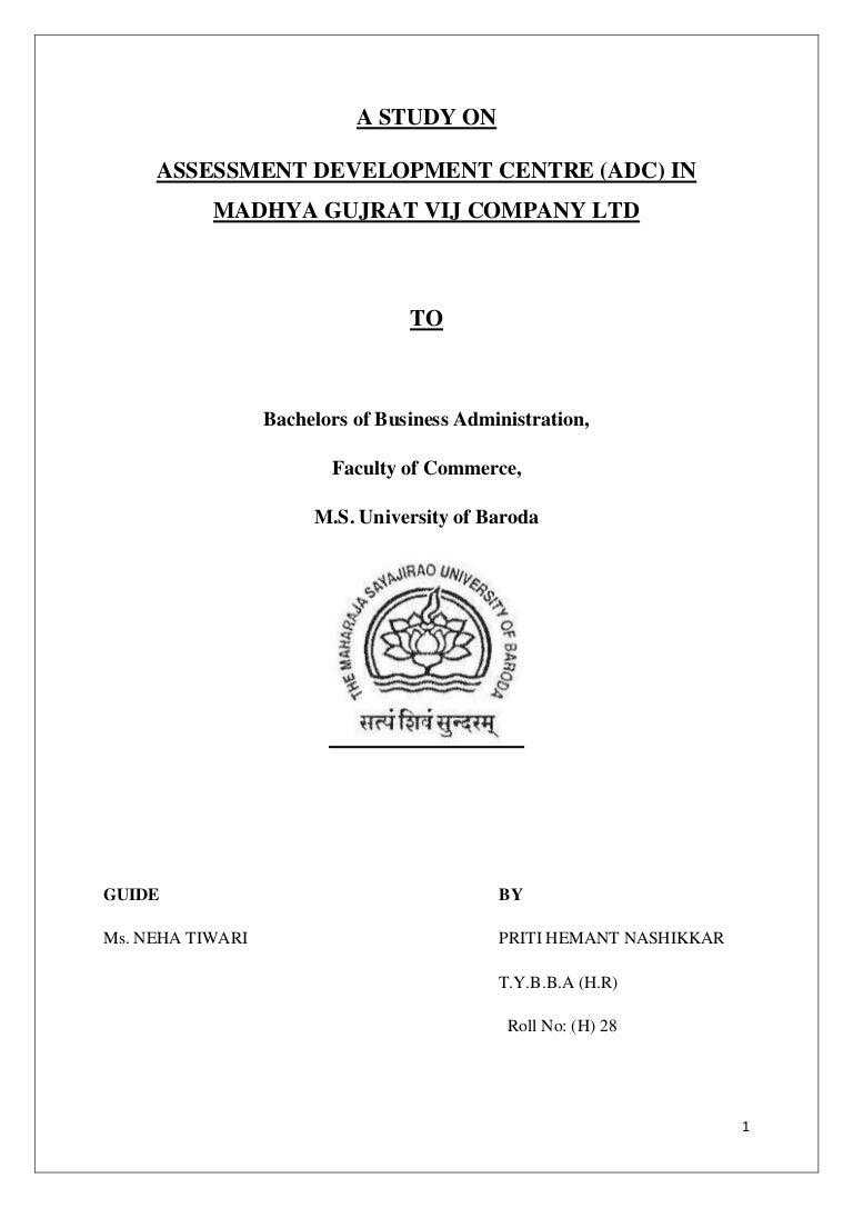 Report On Assessment Development Centre