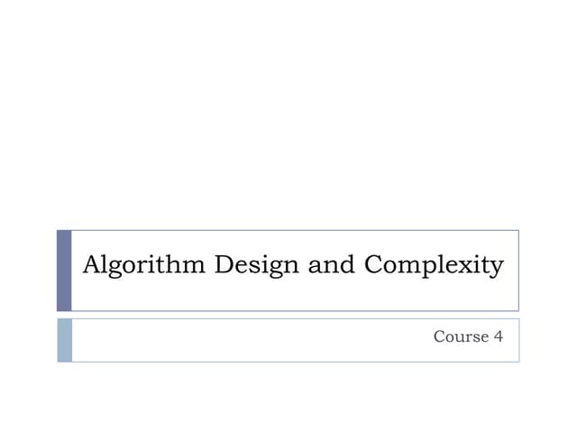 Our presentation on algorithm design