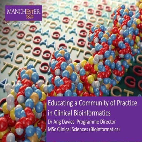 Educating a Community of Practice in Clinical Bioinformatics 