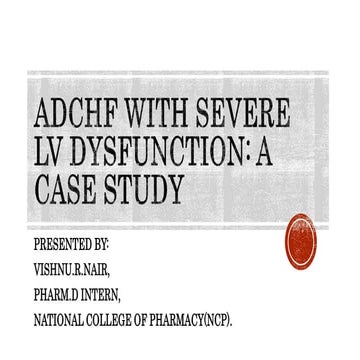 Case study on Heart Failure by RxVichuZ!