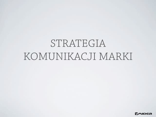 Strategia komunikacji marki