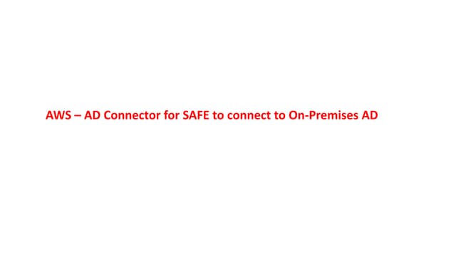 AWS AD Connector - SSO - Directory Service - Cloud