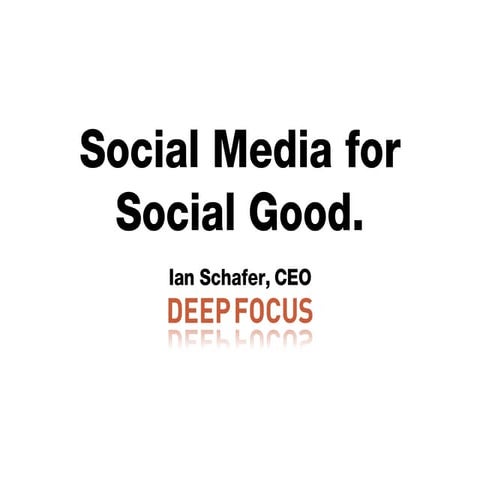 Social Media for Social Good