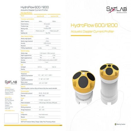 ADCP Brochure Satlab measuring current and wave | PDF