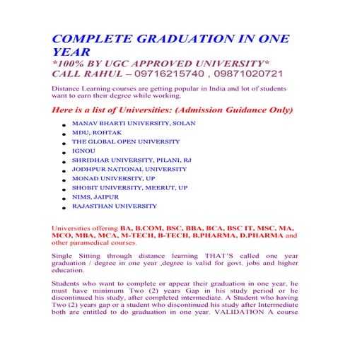 ACOMPLETE YOUR  GRADUATION IN SINGLE SITTINGdd 1