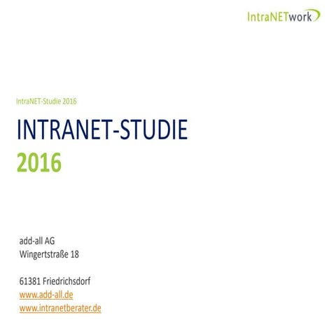 add-all intranet-studie 2016
