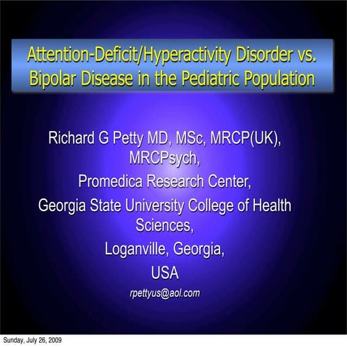ADHD Bipolar Disorder | PDF