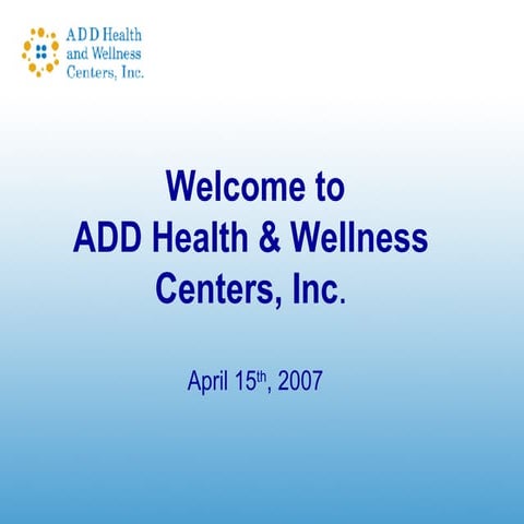 ADD Health and Wellness Seminar