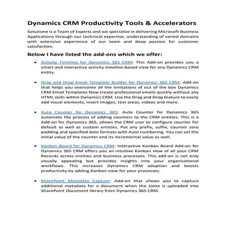 Best Addons for Dynamics 365 crm