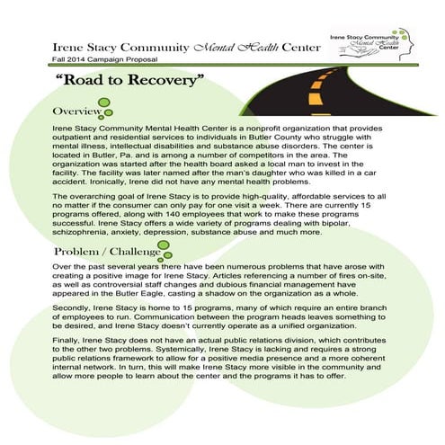 Irene Stacy Mental Health Center Proposal