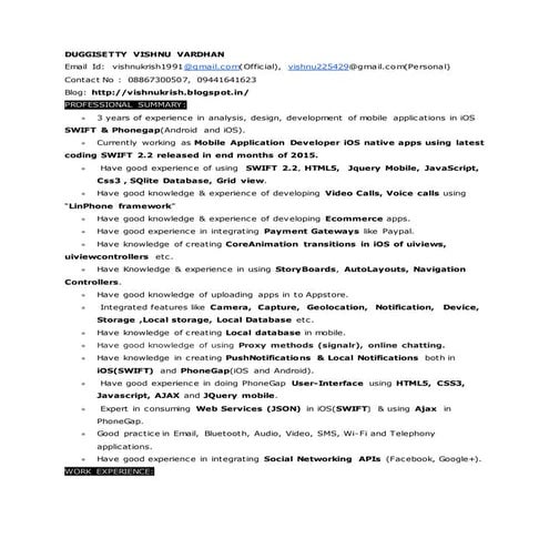 Resume_iOSDev
