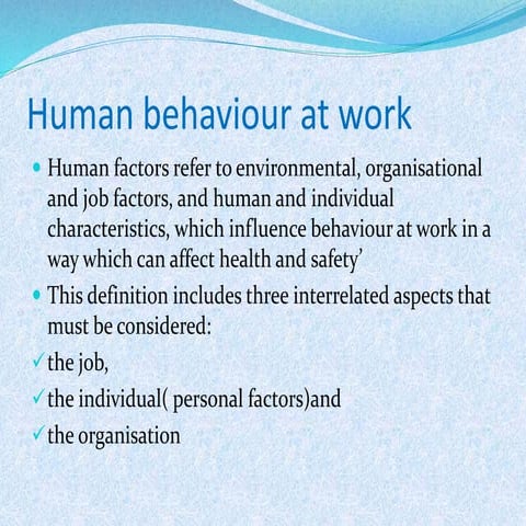 human behaviour presentation