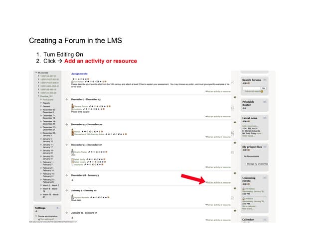 LMS2: Add a forum