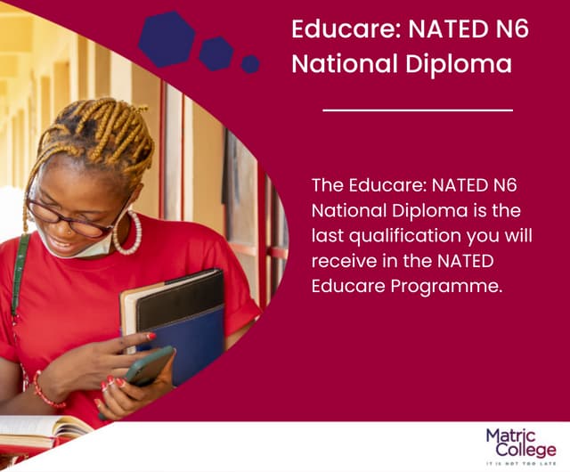 Educare: NATED N6 National Diploma PPT Educare: NATED N6 National Diploma PPT
