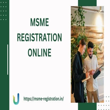MSME REGISTRATION ONLINE | PPTX