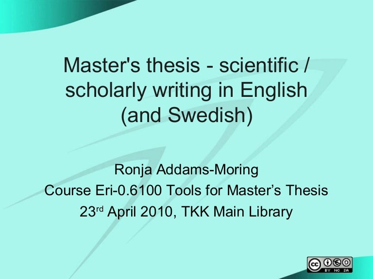Master thesis tkk