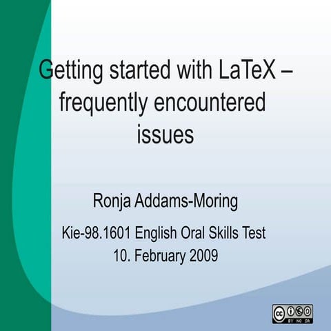 AddamsMoring 2009 Getting started with LaTeX in PDF