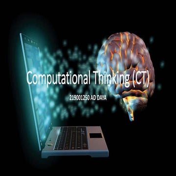 Computational thinking | PPTX | Education