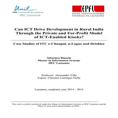 ICT for Development in Rural India