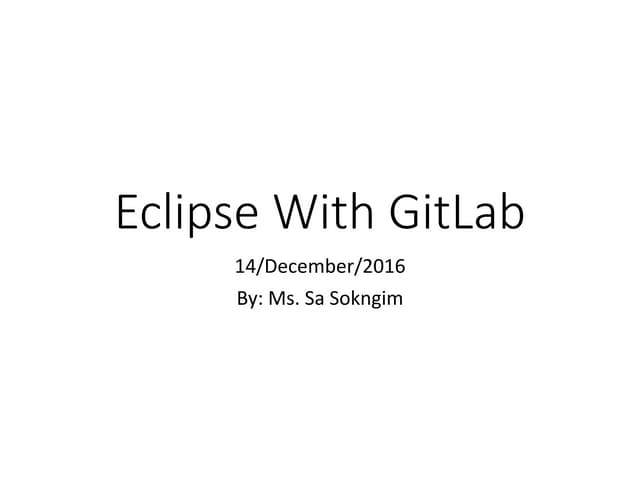 Add eclipse project with git lab