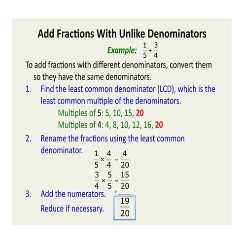 Add Fraction Ex | PDF