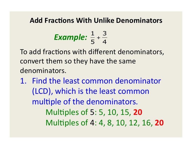 Add Fraction Ex