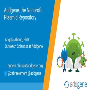 dkNET Webinar: Addgene, The Nonprofit Plasmid Repository 04/24/2020