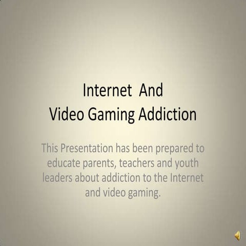 Addiction 2003 Slideshow Internet Video Gaming | PPSX