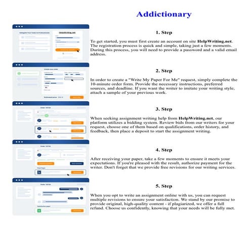Addictionary. Online assignment writing service.