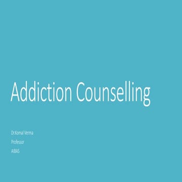 Addiction Counselling 