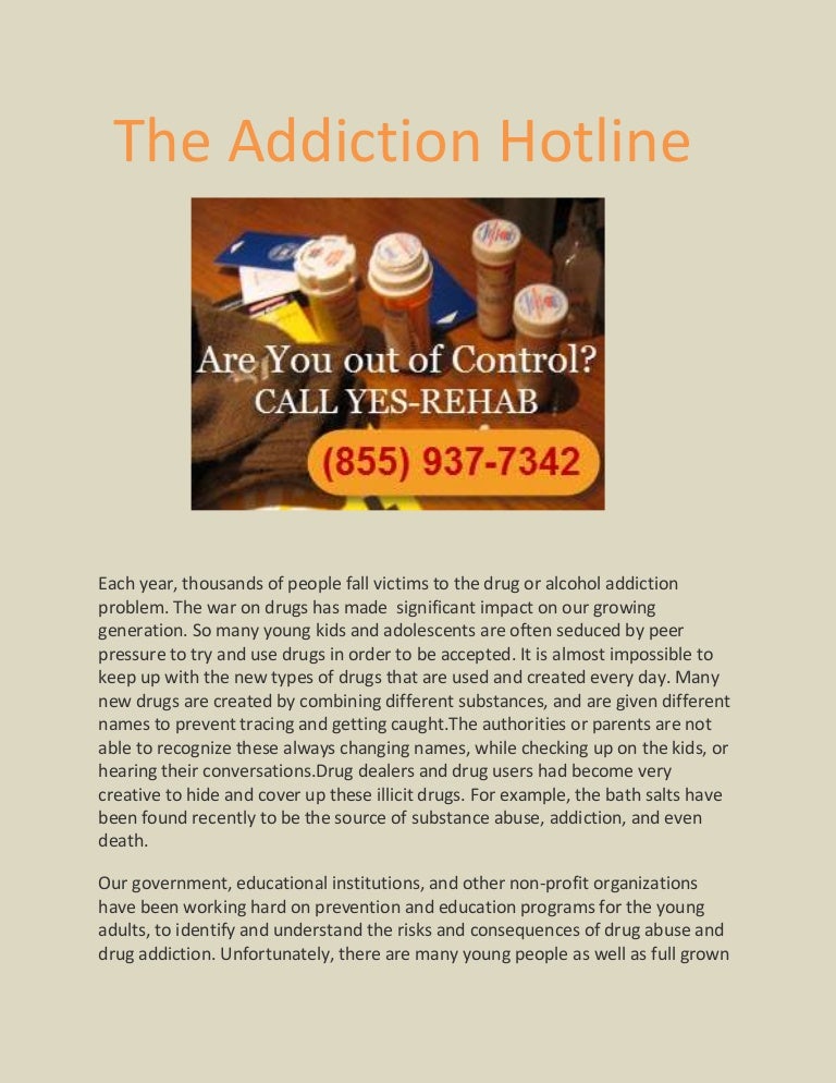 Addiction hotline drug alcohol rehab