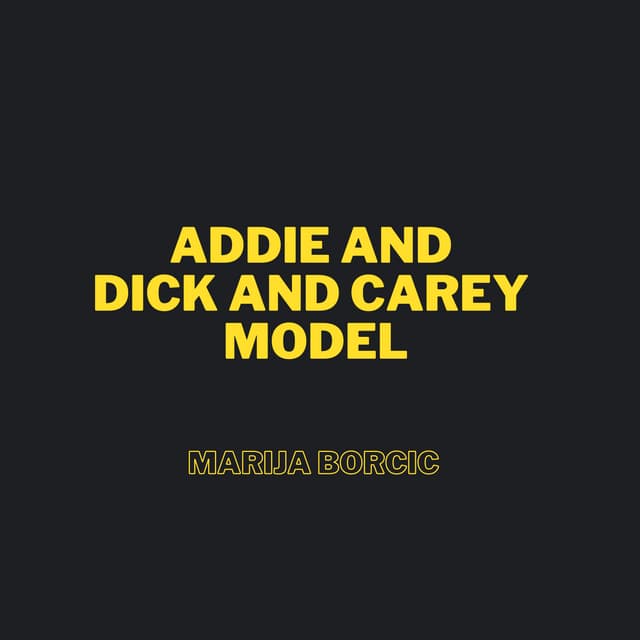 ADDIE and Dick and Carey Model.pdf